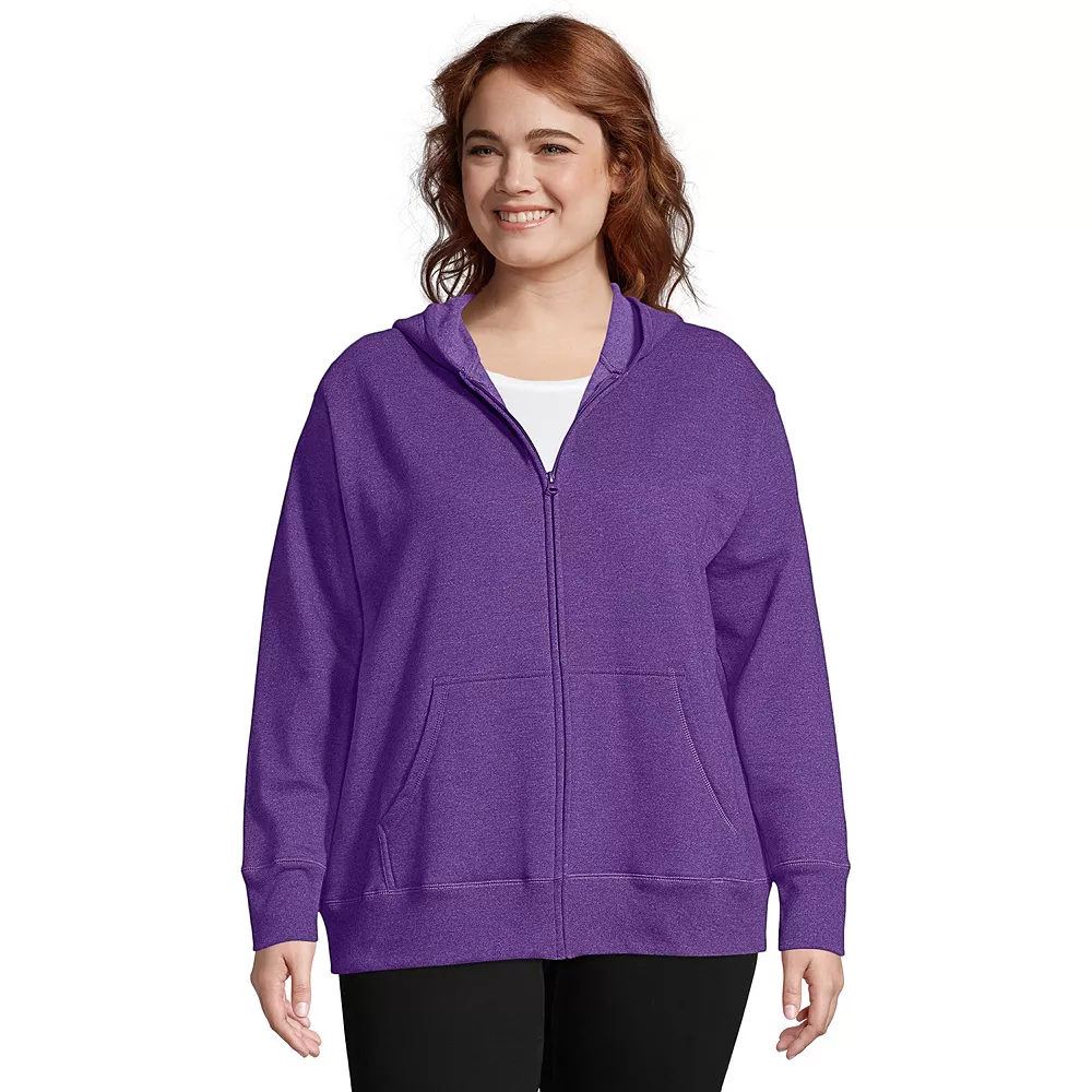 Plus Size Just My Size Zip-Up Fleece Jacket - Image 2
