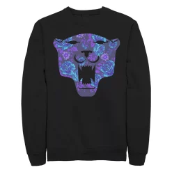 Juniors' Marvel Black Panther Floral Logo Sweatshirt