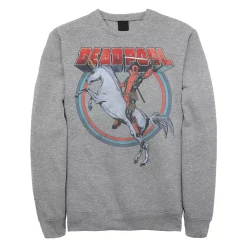 Juniors' Marvel Deadpool Unicorn Logo Sweatshirt