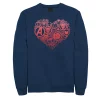 LICENSED CHARACTER Marvel Retro Hero Heart Icons Crew Fleece