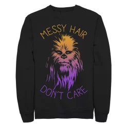 Juniors Star Wars Messy Hairs Crew Fleece