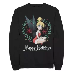 Juniors Tinkerbell Happy Holidays Crew Fleece