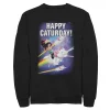 Juniors' Disney Wreck It Ralph 2 Happy Caturday Stars Crew Fleece