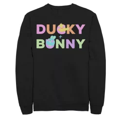 Juniors' Disney Pixar Toy Story 4 Ducky Bunny In A Name Fleece Sweater