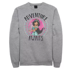 Juniors' Disney's Aladdin Jasmine "Adventure Awaits" Fleece Sweatshirt