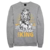 Juniors' Disney's The Lion King Group Shot Sketched Fleece Sweater