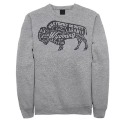 Juniors' Wyoming Buffalo Fleece Graphic Top