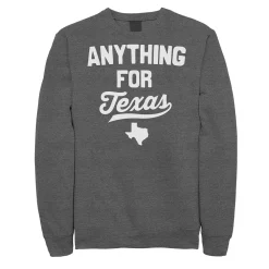Juniors' "Anything For Texas" Fleece Graphic Top