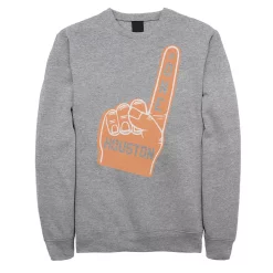 Juniors' Houston #1 Foam Finger Fleece Graphic Top