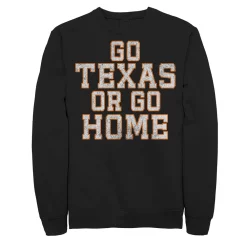 Juniors' "Go Texas Or Go Home" Fleece Graphic Top