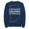 Juniors' "Locally Grown In Indiana" Fleece Graphic Top