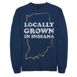 Juniors' "Locally Grown In Indiana" Fleece Graphic Top