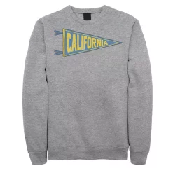 Juniors' California Pennant Flag Fleece Graphic Top