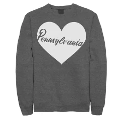Juniors' Fifth Sun Pennsylvania Heart Fleece Top