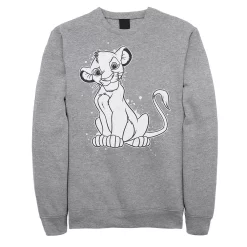 Juniors Lion King Young Simba Paint Splatter Fleece Top