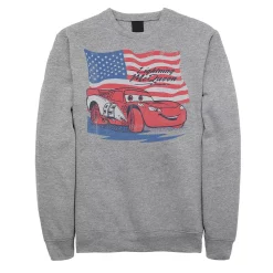 Juniors' Cars Lightning McQueen American Flag Fleece