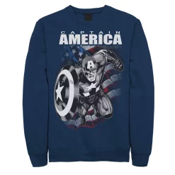 Juniors Marvel Captain America Black And White Portrait Fleece
