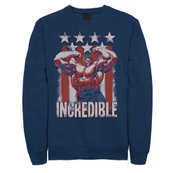 Juniors' Marvel Hulk American Flag Portrait Fleece