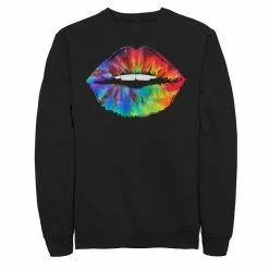 Juniors' Fifth Sun Tie Dye Rainbow Lips Fleece