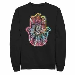 Juniors' Fifth Sun Tie Dye Henna Hamsa Hand Fleece