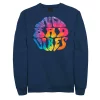Juniors' No Bad Vibes Bubble Tie Dye Text Fleece