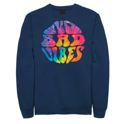 Juniors' No Bad Vibes Bubble Tie Dye Text Fleece