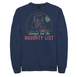 Juniors' Star Wars Darth Vader Naughty List Painting Fleece Sweatshirt