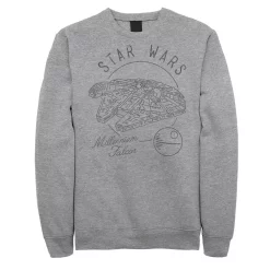 Juniors' Star Wars Millennium Falcon Outline Sketch Logo Fleece