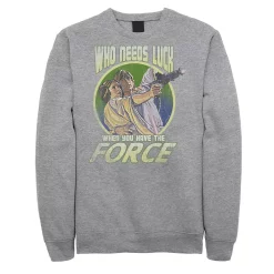 Juniors' Star Wars "Who Needs Luck When You Have The Force" Retro Fleece