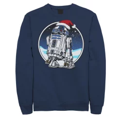 Juniors' Star Wars R2-D2 Santa Hat Circle Portrait Fleece
