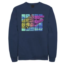 Juniors' Star Wars Millennium Falcon Grid Burst Portrait Fleece