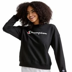 Women's Champion® Powerblend Fleece Boyfriend Sweatshirt -Vans Shop 4010308 Black
