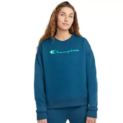 Women's Champion® Powerblend Fleece Boyfriend Sweatshirt -Vans Shop 4010308 Fresh Teal