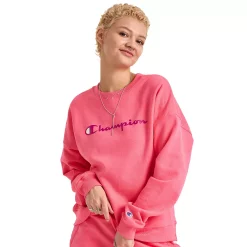 Women's Champion® Powerblend Fleece Boyfriend Sweatshirt -Vans Shop 4010308 Pinky Peach
