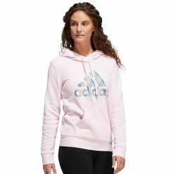 Women's adidas Essentials Logo Fleece Hoodie 14 Women's adidas Essentials Logo Fleece Hoodie -Vans Shop 4975137 Clear Pink