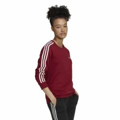 Women's adidas Essentials 3-Stripes Fleece Sweatshirt 21 Women's adidas Essentials 3-Stripes Fleece Sweatshirt -Vans Shop 5011194 ALT2