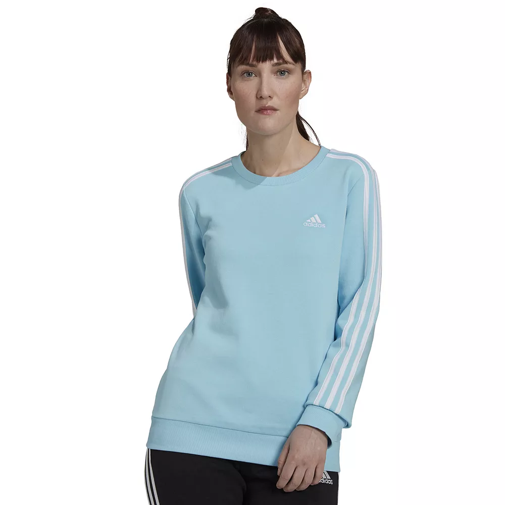 Women's adidas Essentials 3-Stripes Fleece Sweatshirt 4 Women's adidas Essentials 3-Stripes Fleece Sweatshirt - Image 4