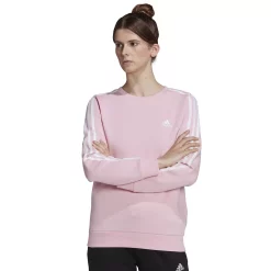 Women's adidas Essentials 3-Stripes Fleece Sweatshirt 16 Women's adidas Essentials 3-Stripes Fleece Sweatshirt -Vans Shop 5011194 True Pink