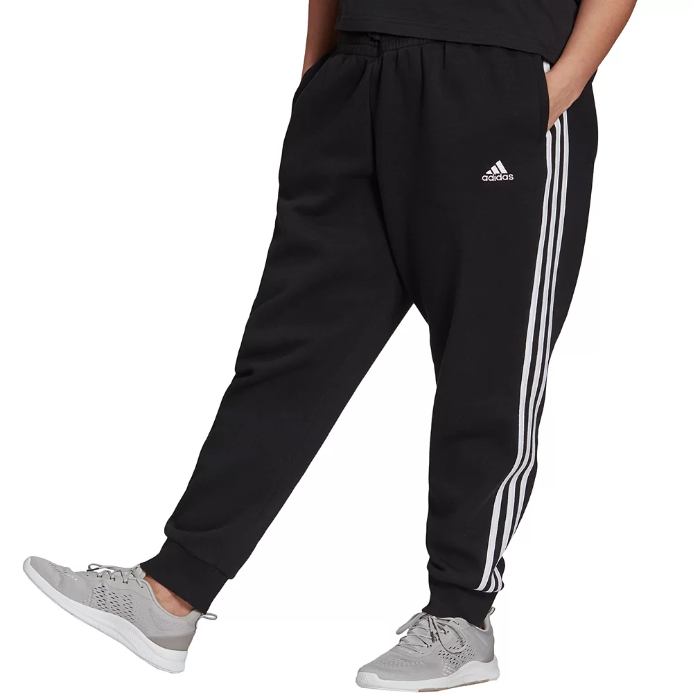 Plus Size adidas 3-Stripe Fleece Joggers - Image 3