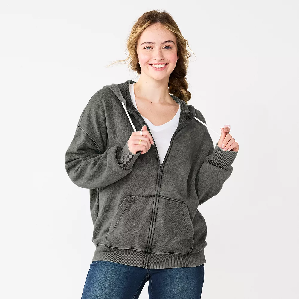 Juniors' SO® Oversized Zip-Up Hoodie - Image 10