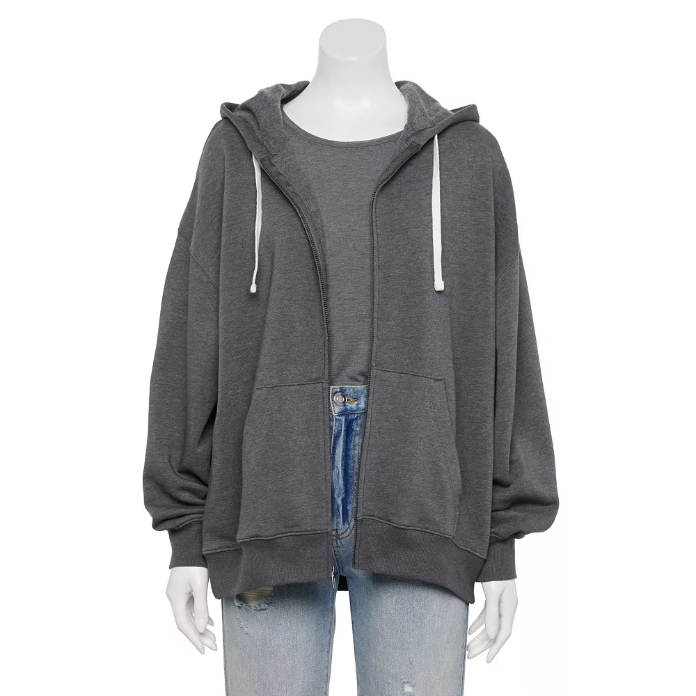 Juniors' SO® Oversized Zip-Up Hoodie - Image 11