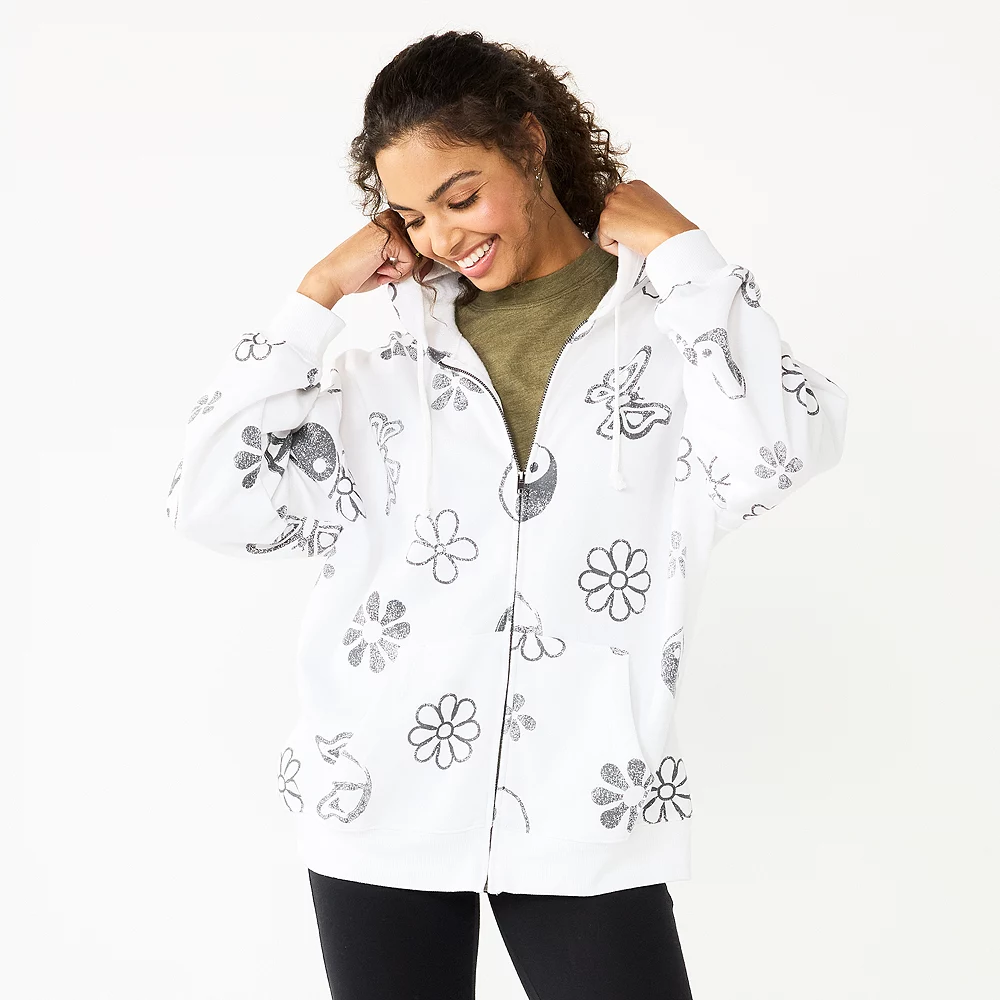 Juniors' SO® Oversized Zip-Up Hoodie - Image 6