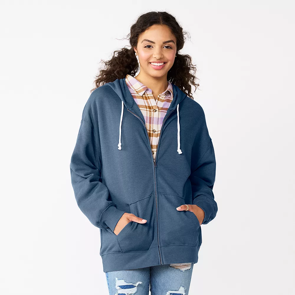 Juniors' SO® Oversized Zip-Up Hoodie - Image 9