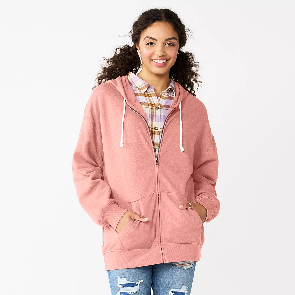 Juniors' SO® Oversized Zip-Up Hoodie - Image 5