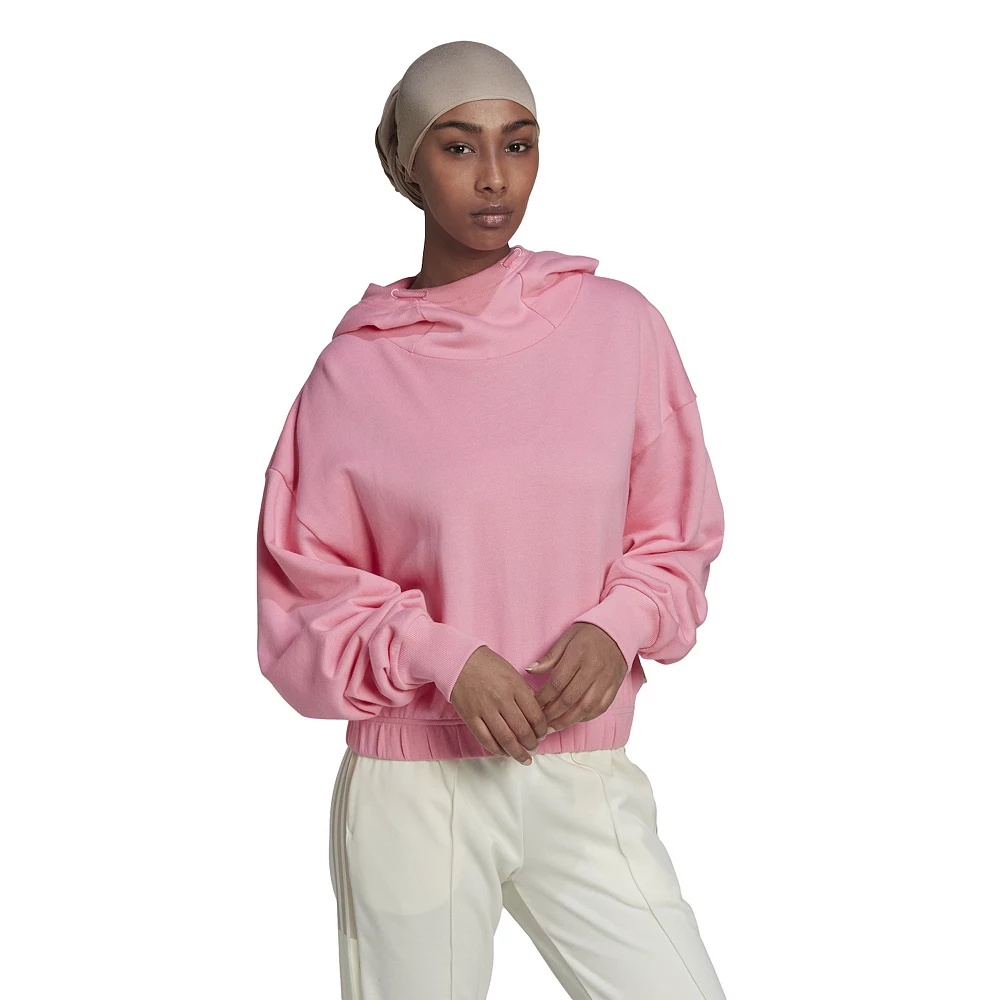 Women's adidas Studio Lounge Cropped Hoodie - Image 5