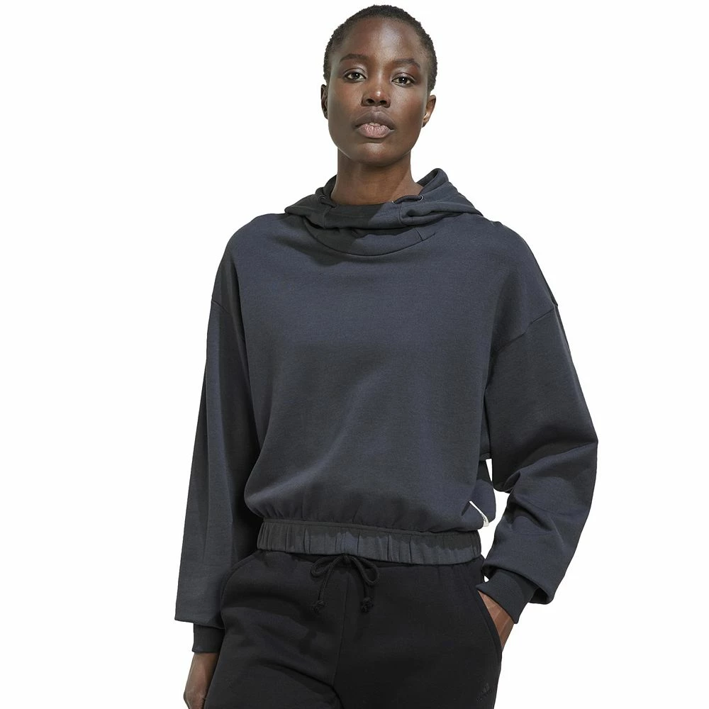 Women's adidas Studio Lounge Cropped Hoodie - Image 2