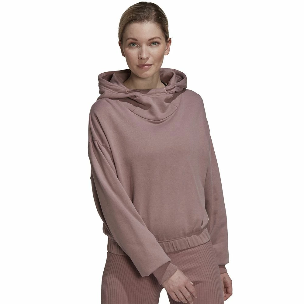 Women's adidas Studio Lounge Cropped Hoodie - Image 3