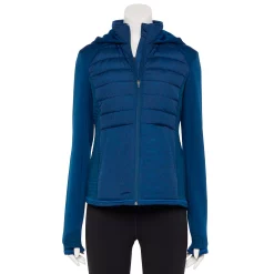 Women's Tek Gear® Hooded Mixed-Media Jacket -Vans Shop 5561979 Blue Crayon Dot