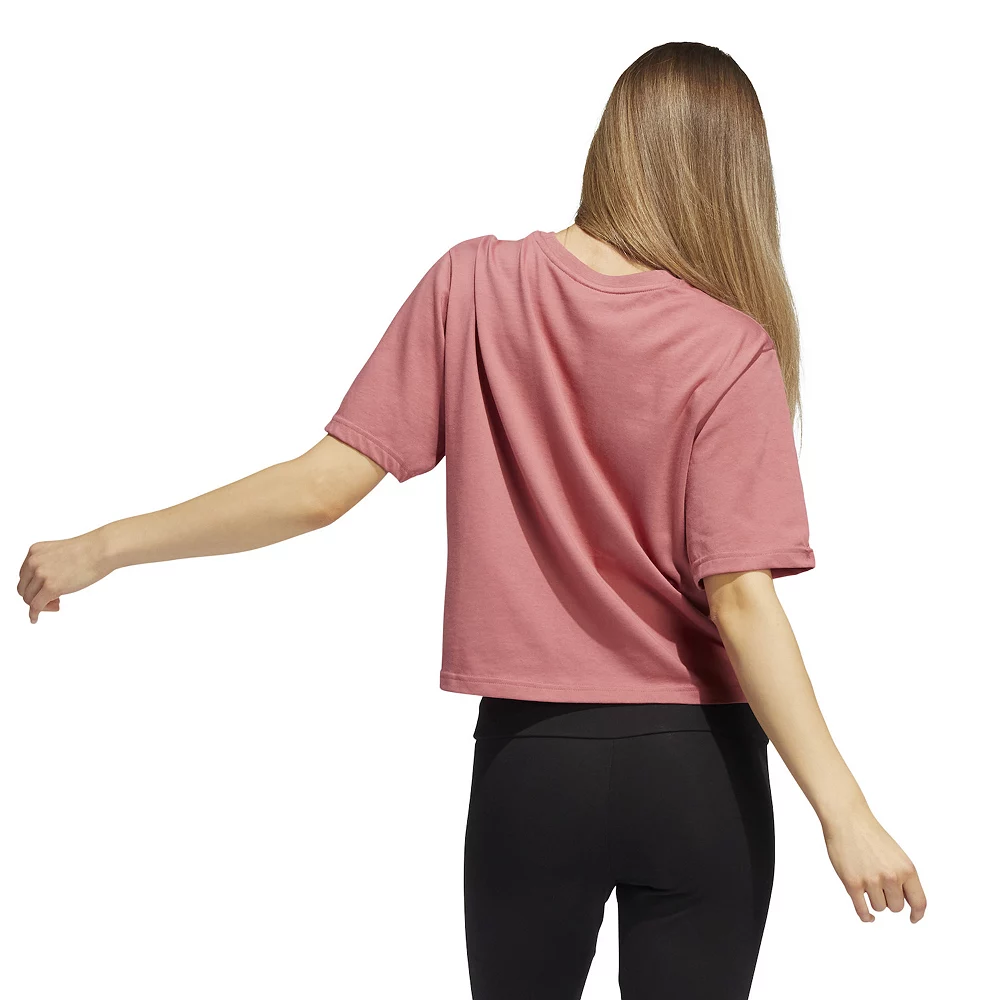Women's adidas Holiday Fleece Graphic Crop Top 3 Women's adidas Holiday Fleece Graphic Crop Top - Image 3