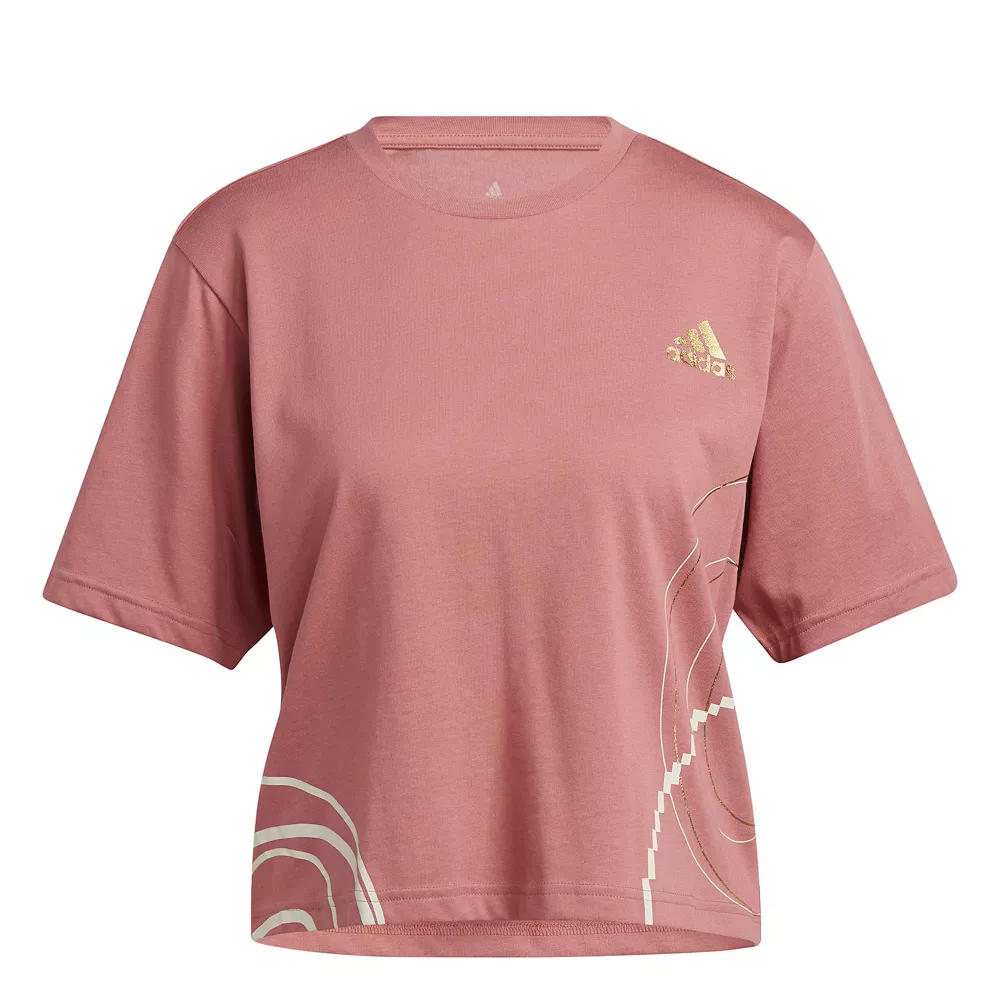 Women's adidas Holiday Fleece Graphic Crop Top 7 Women's adidas Holiday Fleece Graphic Crop Top - Image 7